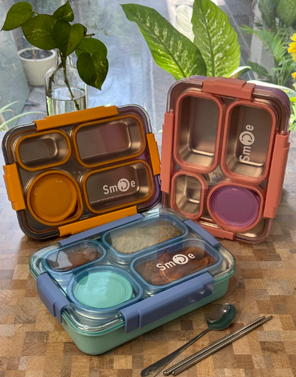 Four Portion Bento Lunch Box (Leak-resistant)