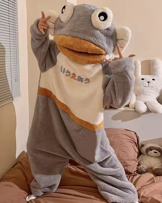 Gray Frog Giggle Onesie